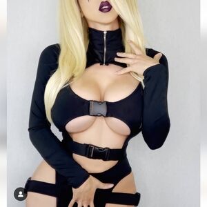 Sexy Buckle Romper Bodysuit